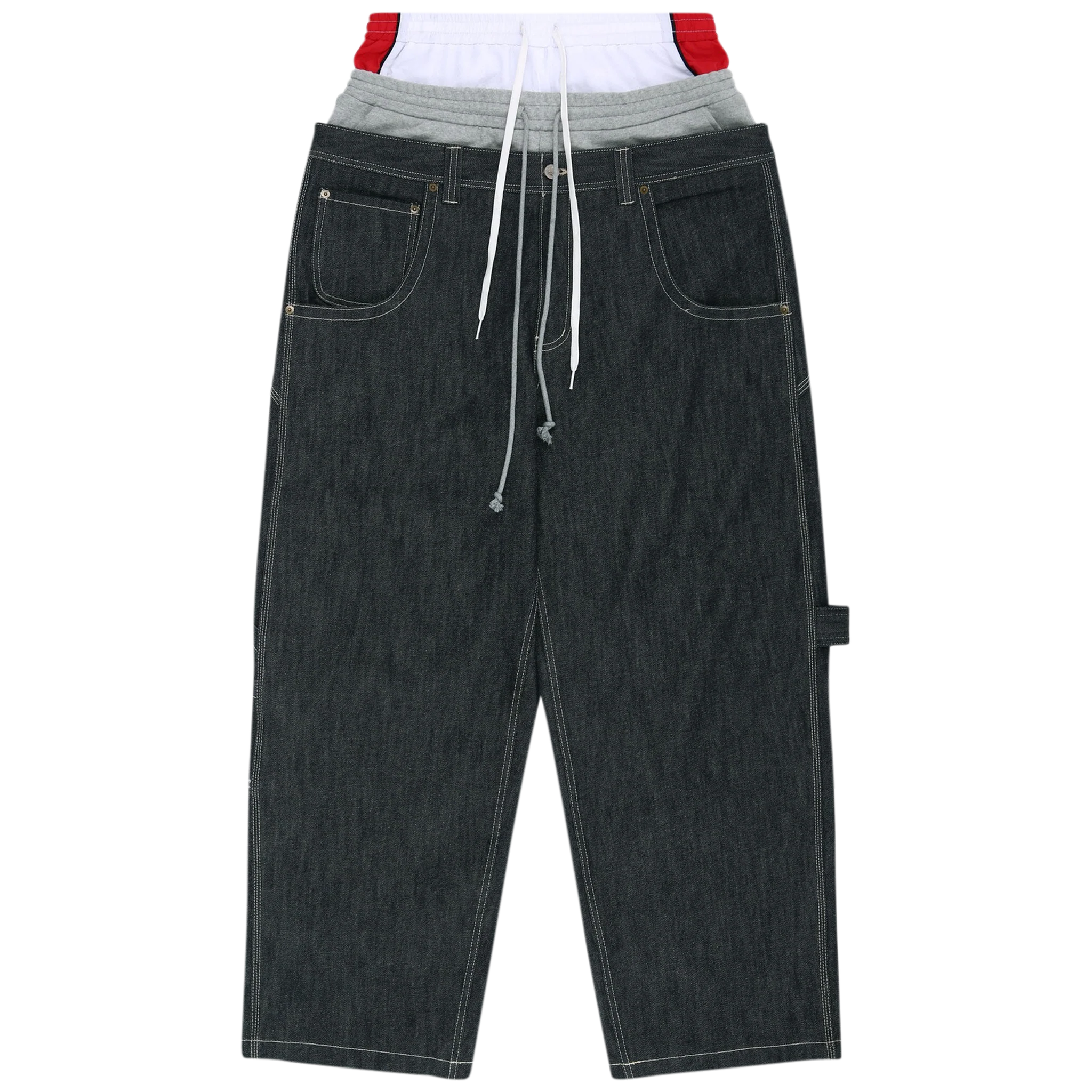 3 Layered Denim Pants