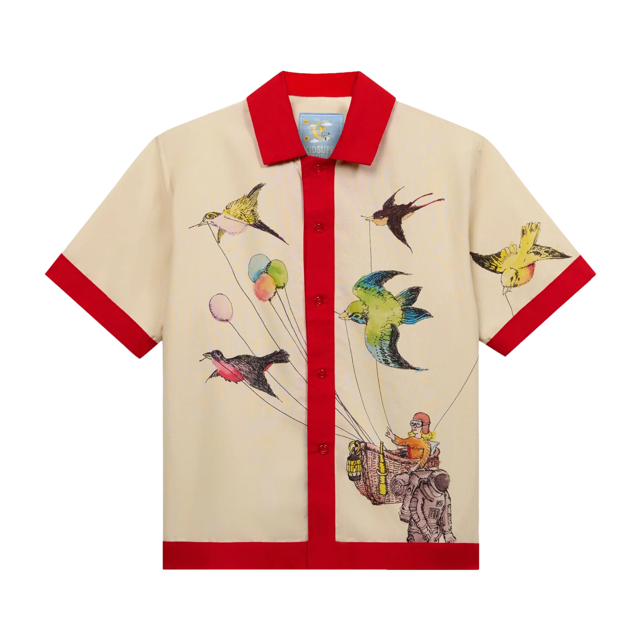 Balloon Birds Button Up