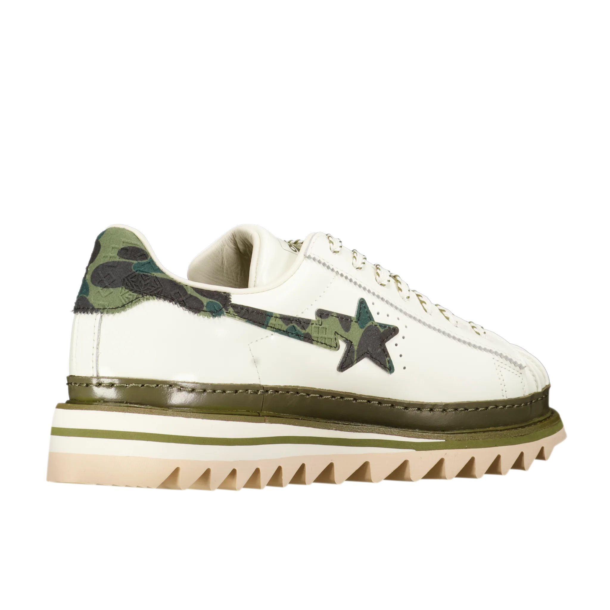 Bape X Edison Chen Clot X Adidas Superstar 'Olive Cargo' - Image 3