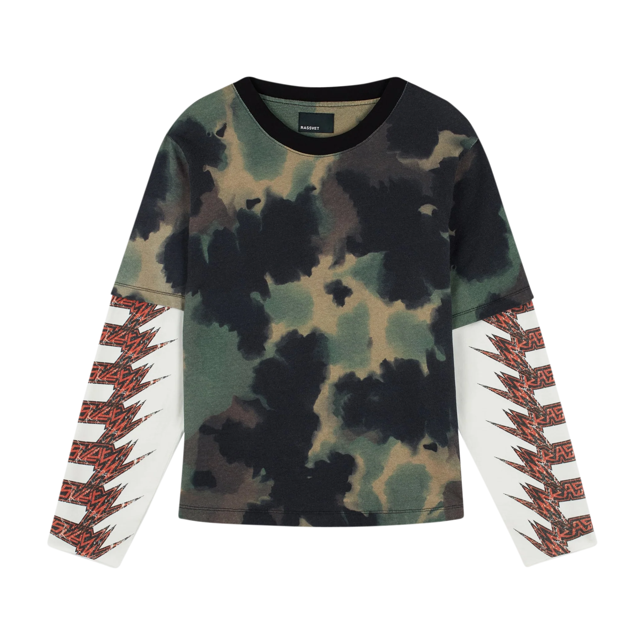 Faux Layered Metal Long Sleeve Tee