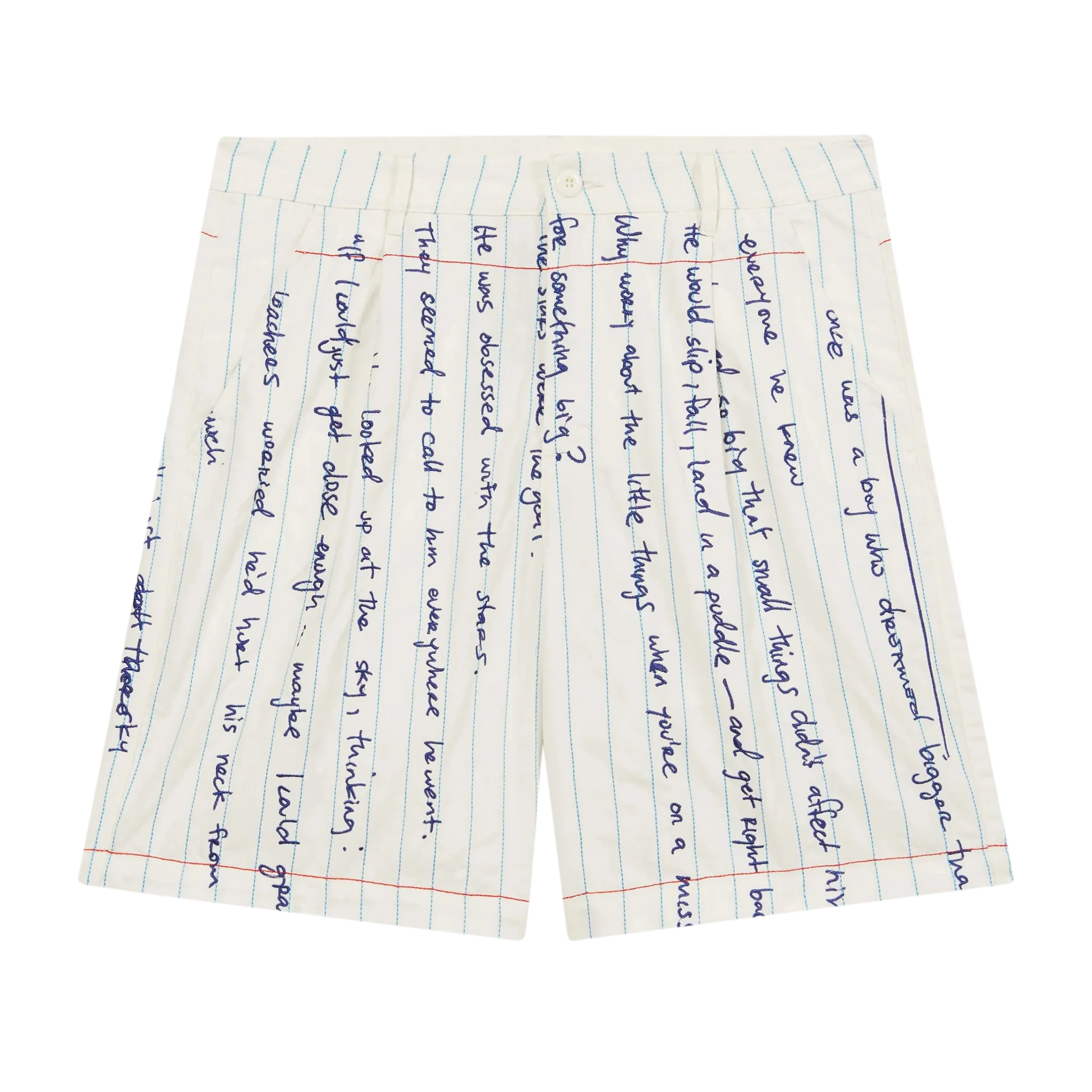 Paper Handwriting Pleated Shorts