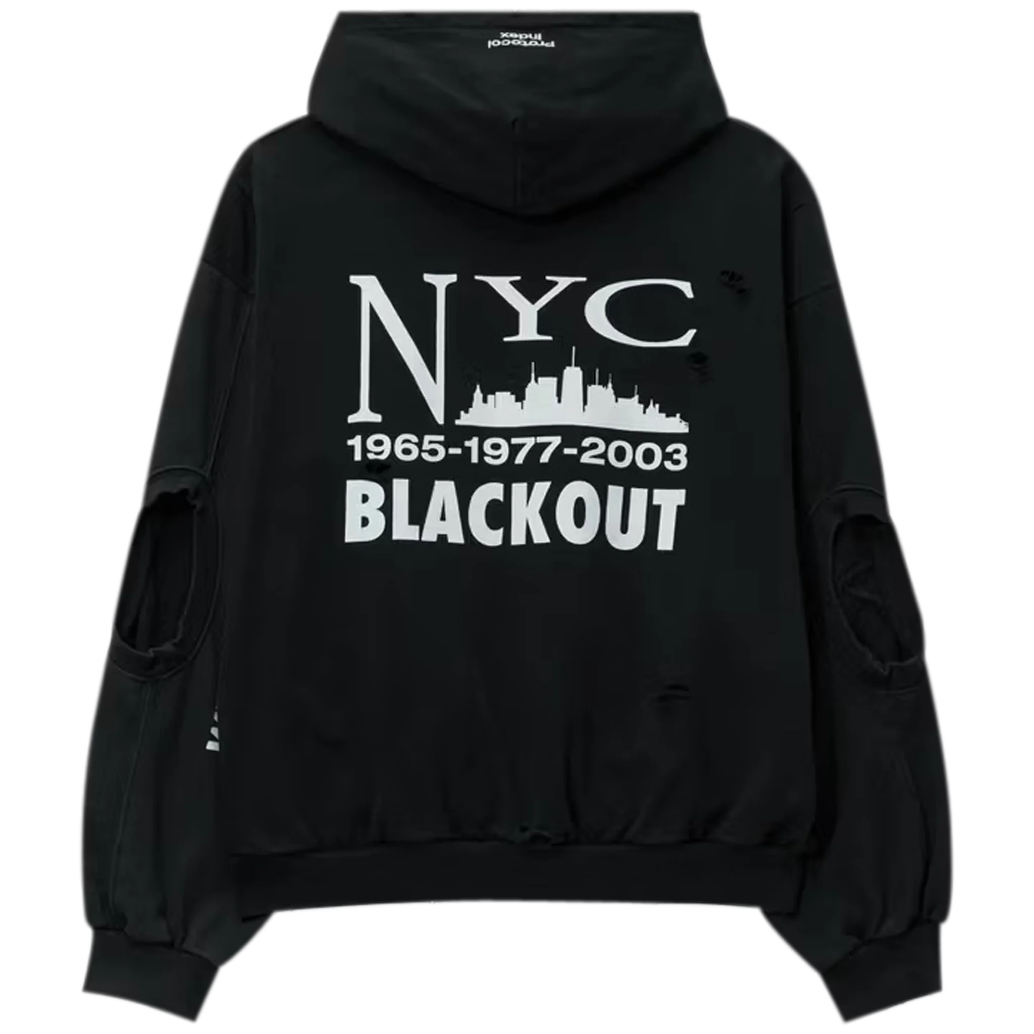 Reconstructed Sweatshirts Zip Hoodie - Image 2